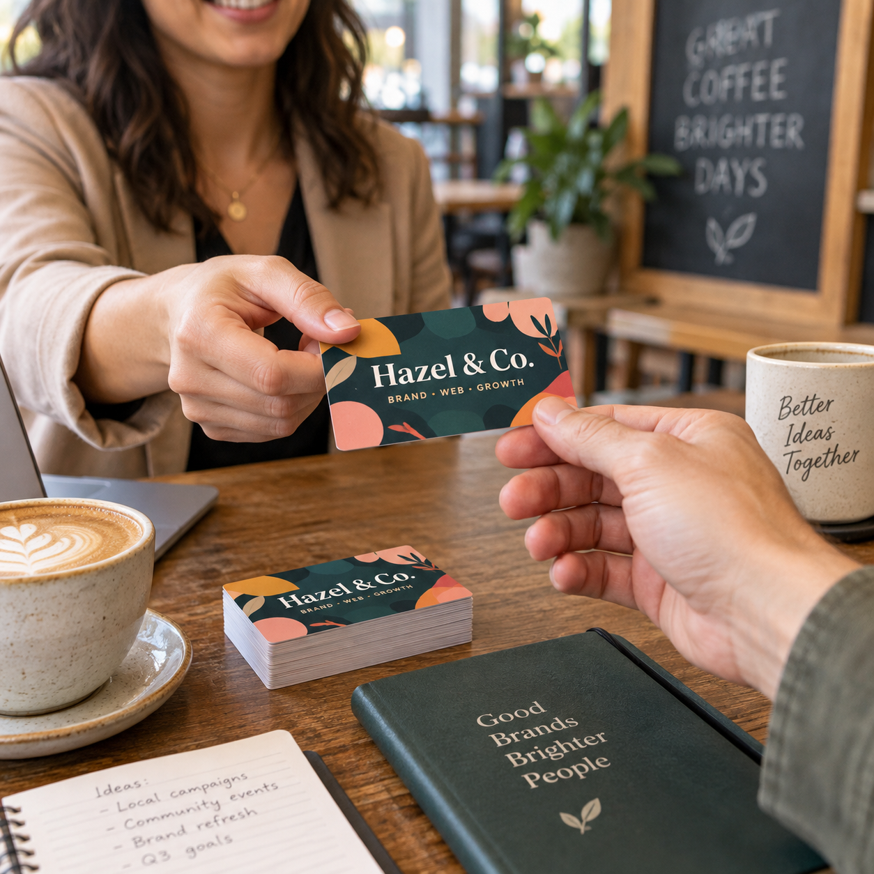 Business Cards Full Color in use