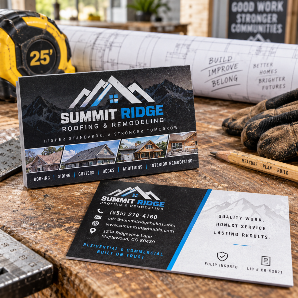 Business Cards For Contractors