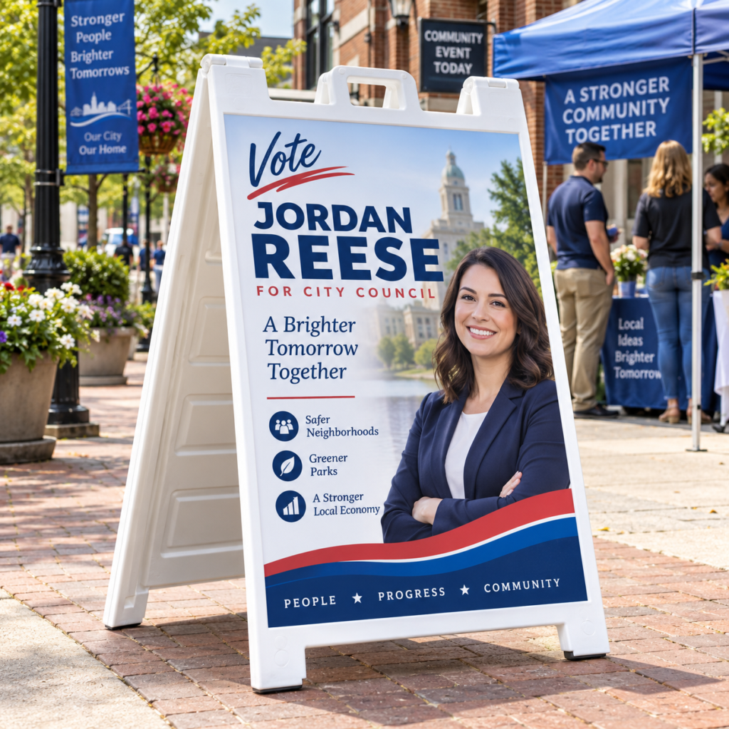 Political Sidewalk Signs