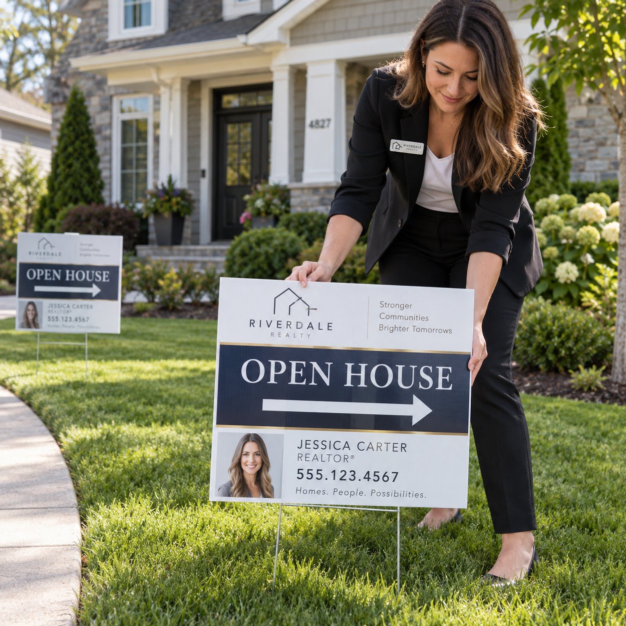 Realtor Lawn Signs directional arrow sign