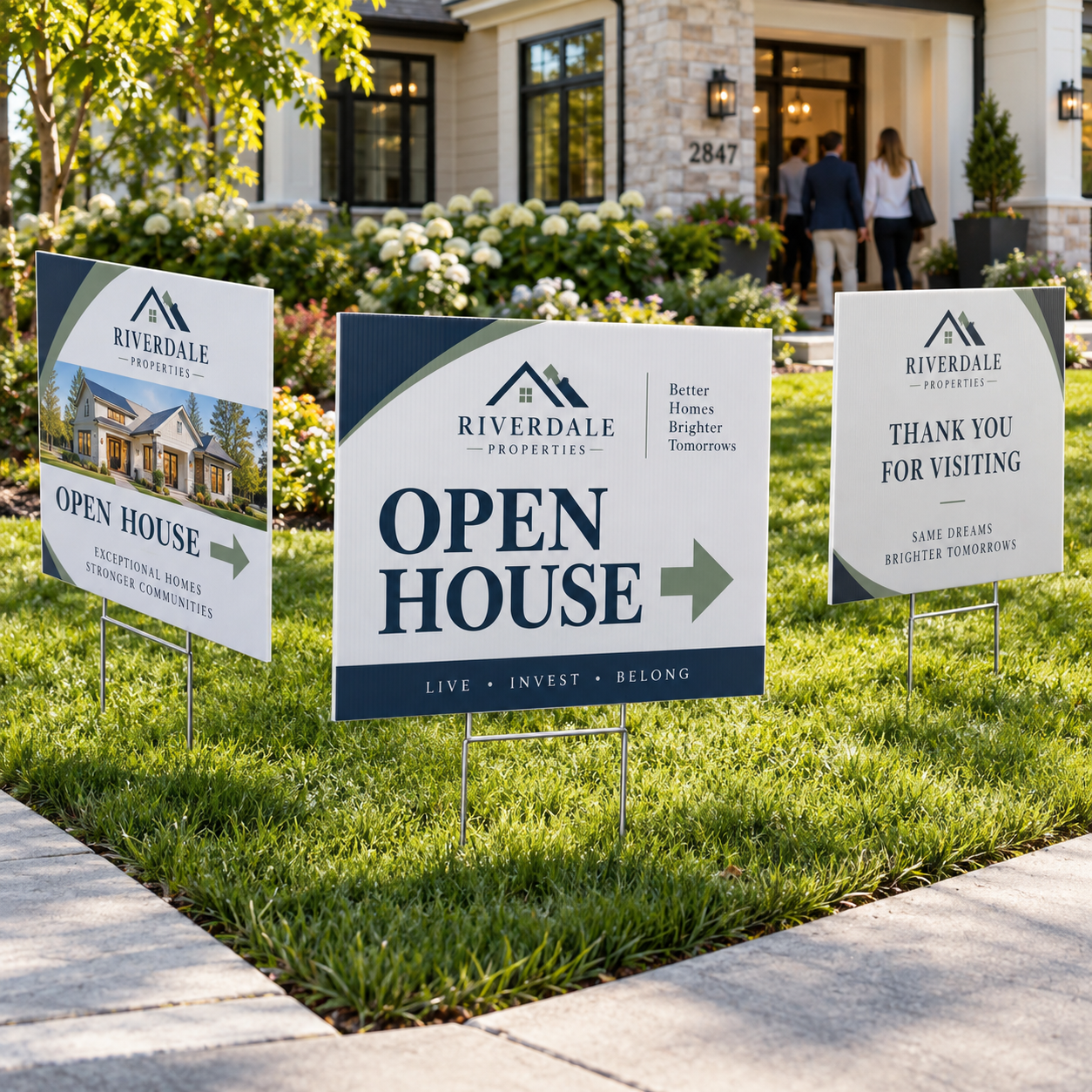 Realtor Lawn Signs Open House sign